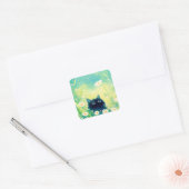 子猫の花の隠れ家 スクエアシール (封筒)