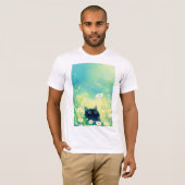 子猫の花の隠れ家 Tシャツ (正面フル)