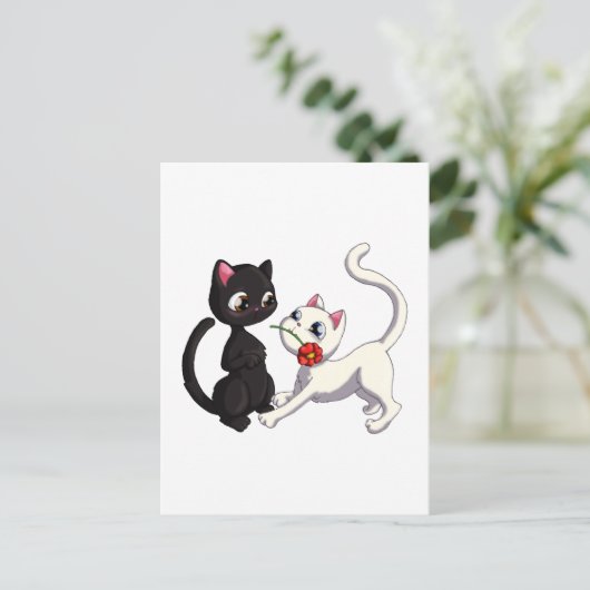 子猫の花 ポストカード (スタンド正面)