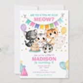 子猫の誕生日パーティーなんて嘘でしょう？ 招待状 (正面)