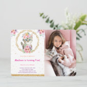 子猫の誕生日写真招待状 招待状 (スタンド正面)