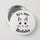 子猫の誕生日 缶バッジ (正面&裏面)