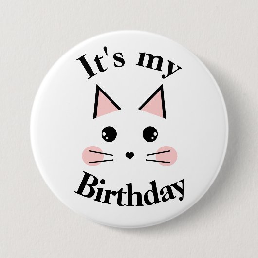 子猫の誕生日 缶バッジ (正面)
