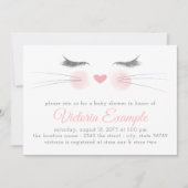 子猫の赤ちゃんシャワー 招待状 (正面)