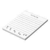 子猫の足跡メモ帳(罫線入り) ノートパッド (回転)