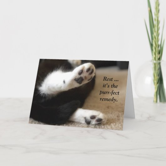 子猫の足Get Well Card カード (正面)