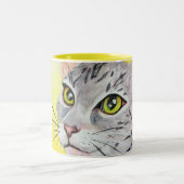 子猫の顔 ツートーンマグカップ (中央)