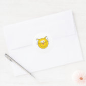 子猫の顔 ラウンドシール (封筒)