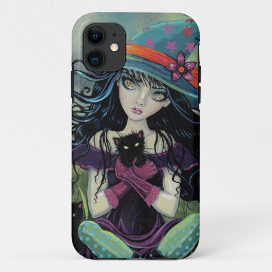 子猫の魔女のハロウィンファンタジーアートiPhone 5ケース Case-Mate iPhoneケース (裏面)
