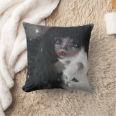 子猫の魔法の枕との少しVampiress クッション (ブランケット)