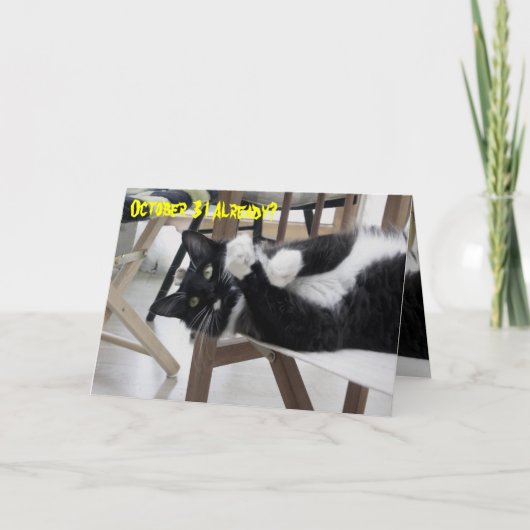 子猫の(ない) Hallowe'enかわいいカード カード (正面)
