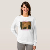 子猫の「もふもふモンスター」レディースパーカー Tシャツ (正面フル)