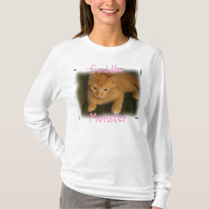 子猫の「もふもふモンスター」レディースパーカー Tシャツ