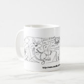 子猫のB. Mousby Listeningのマグ コーヒーマグカップ (正面左)