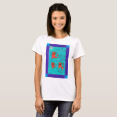 子猫のKats 3つの小さいレディースティー Tシャツ (正面フル)