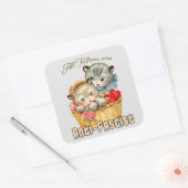 子猫はみなアンチ・ファシスト スクエアシール (封筒)