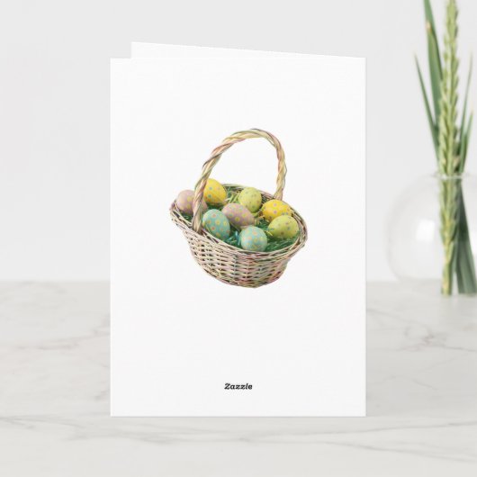 子猫はイースターバスケットを持って来ます シーズンカード (裏面)