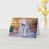 子猫はクッキーが必要/Uハッピーバースデー カード (黄色い花)