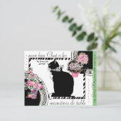 "子猫はテーブルマナー"ヴィンテージガーデンパーティー ポストカード (スタンド正面)