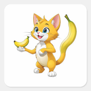 子猫はバナナ スクエアシール