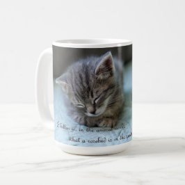 子猫はバラのつぼみの猫マグ コーヒーマグカップ