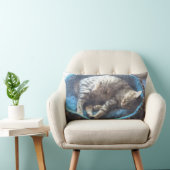 子猫は昼寝を取る、虎猫虎の猫の眠っている ランバークッション (椅子)