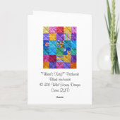 「子猫は?」 パッチワークあいさつカード カード (裏面)