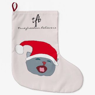 #子猫はAIによるゴミ画像に反対 III ラージクリスマスストッキング