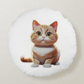 子猫よくはしゃぐピロウケース ラウンドクッション (裏面)