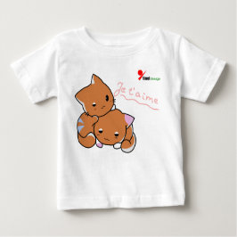 子猫よくはしゃぐベビーTシャツ ベビーTシャツ