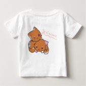 子猫よくはしゃぐベビーTシャツ ベビーTシャツ (裏面)