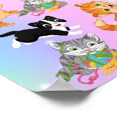 子猫よくはしゃぐ ポスター (角)