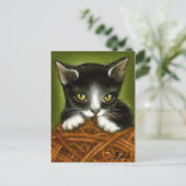 子猫よくはしゃぐ ポストカード (スタンド正面)