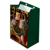 子猫をオーナメント箱 ミディアムペーパーバッグ (正面アングル)