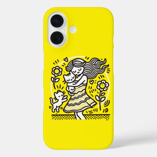 子猫を持つふわふわ少女 Case-Mate iPhoneケース (裏面)