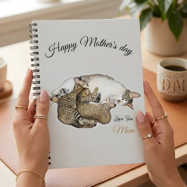 子猫を授乳するかわいい母猫 ノートブック