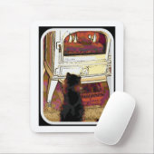 子猫を熟視する火 マウスパッド (マウス)