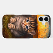 子猫アートのスマホケース iPhoneケース (裏面横)