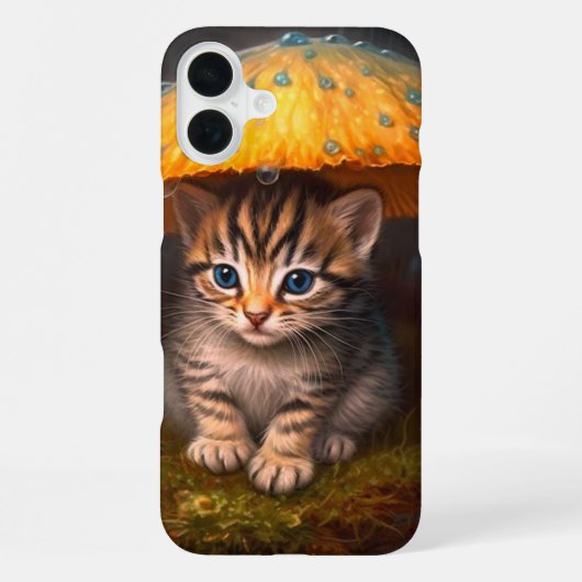 子猫アートのスマホケース iPhoneケース (裏面)