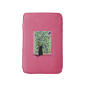 子猫アートブラックキャットカスタムカラー バスマット (正面縦)