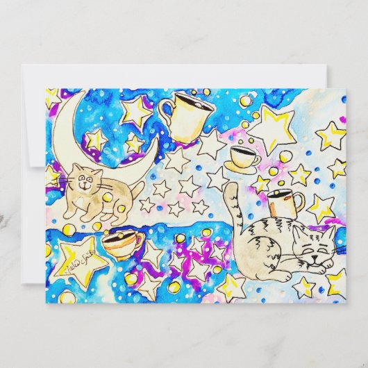 子猫アート 招待状 (正面)