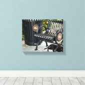 子猫インザパーク キャンバスプリント (インサイチュ (ウッドフロア))