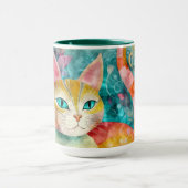 子猫インフラワーガーデン マグカップ (中央)