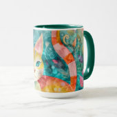 子猫インフラワーガーデン マグカップ (正面右)