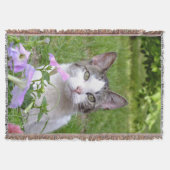 子猫インフラワーズブランケット スローブランケット (正面)