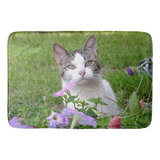 子猫インペチュニアスバスマット バスマット (正面)