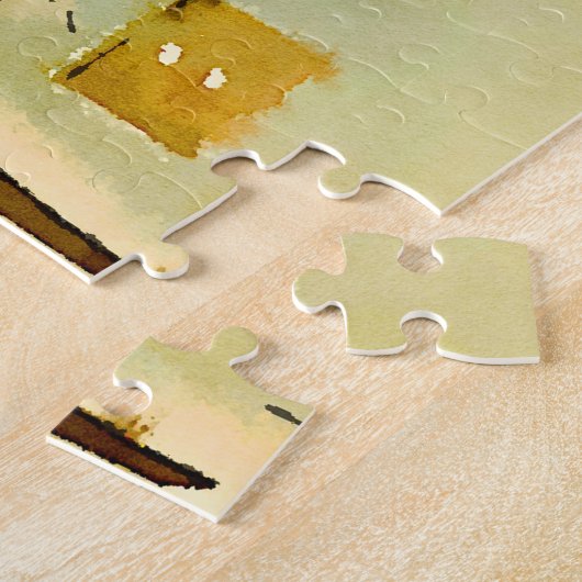 子猫ウィスカーハートノーズ水彩 ジグソーパズル (側面)