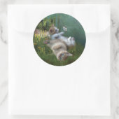 子猫ウィッシュアートステッカー ラウンドシール (バッグ)