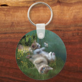 子猫ウィッシュズアートキーチェーン キーホルダー (正面)
