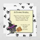 子猫ウィッチかわいこちゃん 招待状 (正面/裏面)